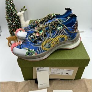 Men’s Gucci floral run sneakers size 9.5 made in Italy